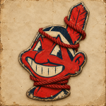 Vintage Chief Wahoo Badge in Red Rope.png